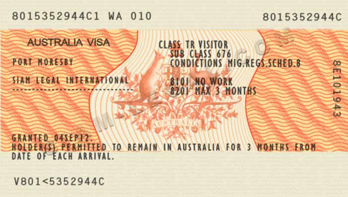 glide dødbringende involveret Australian Tourist Visa for Thai | Siam Legal International