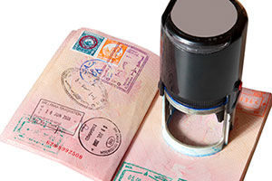 American Visa Stamp